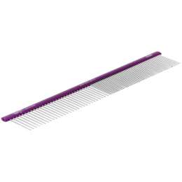 Расческа алюм. 30 см с овальной фиолетовой ручкой, зуб 3,4 см, 50/50