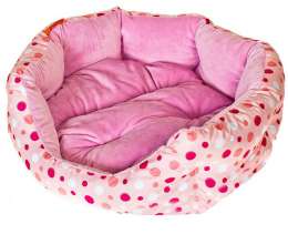  Лежак для собак и кошек "Горошек" (розовый) размер 2 